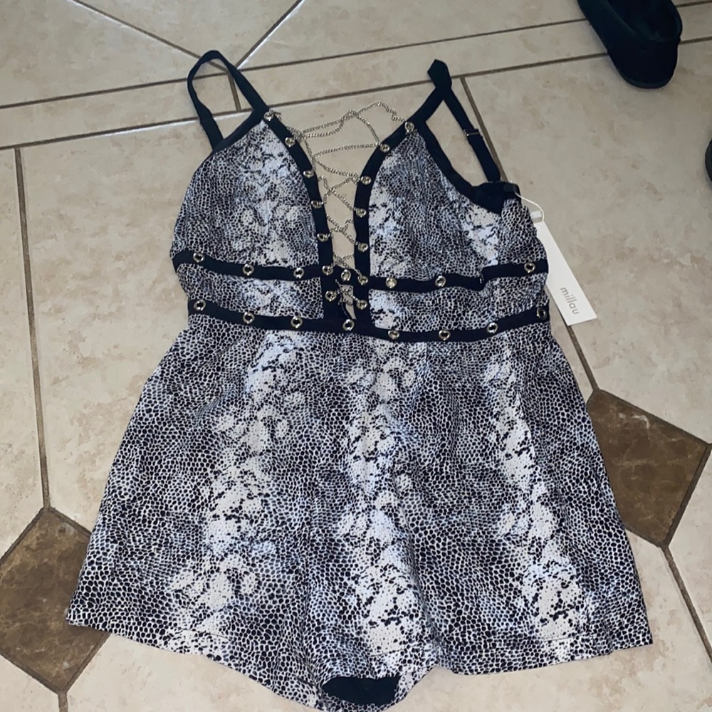 NWT snakeskin romper